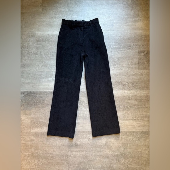 COS Pants - COS Corduroy Wide Leg High Rise Black Cotton Pants  Size 4